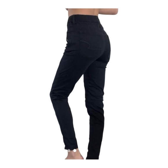 American Eagle Women’s Black High-Waisted Jegging Moto Sateen Size 2R Crop - Picture 8 of 11